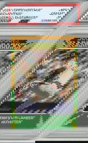 2024 TOPPS HERITAGE BASEBALL FLASHBACKS #BF4 NOLAN RYAN ANGELS PSA 10 LOW POP