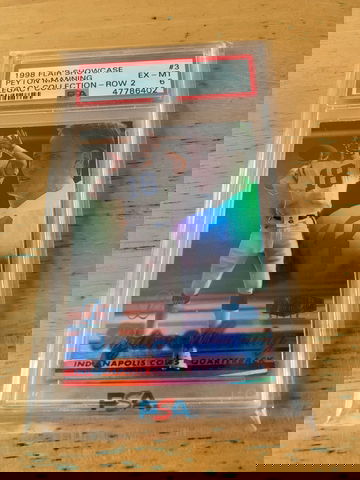 Peyton Manning RC 1998 Flair Showcase Legacy Collection Row 2 Rookie #/100 PSA 6
