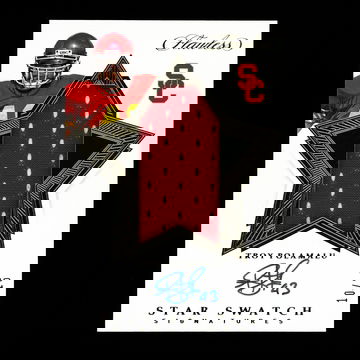 2020 Panini Flawless Collegiate Troy Polamalu Patch Auto USC Trojans 10/25 #25