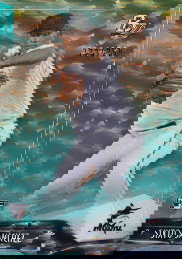 2021 Bowman Platinum Sixto Sanchez #92 RC Aqua Ice Foilboard 223/250