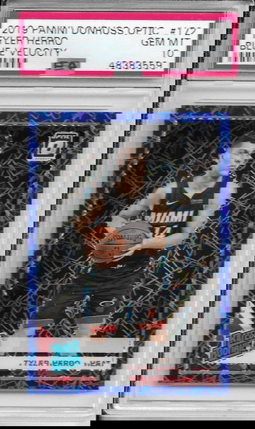 2019 Optic Blue Velocity Tyler Herro PSA 10