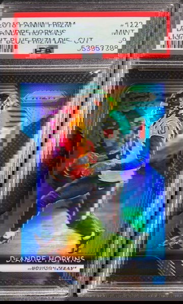 2018 Panini Prizm Blue Die Cut /199 SP DeAndre Hopkins #122 PSA 9 MINT Pop 2