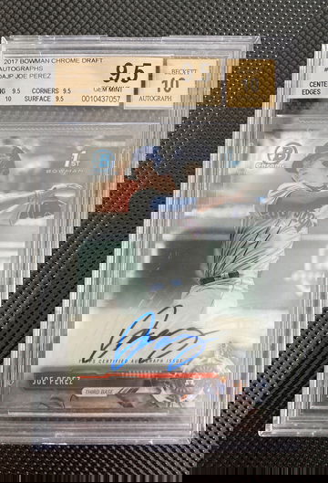 2017 Bowman Draft Chrome Auto Joe Perez BGS 9.5/10