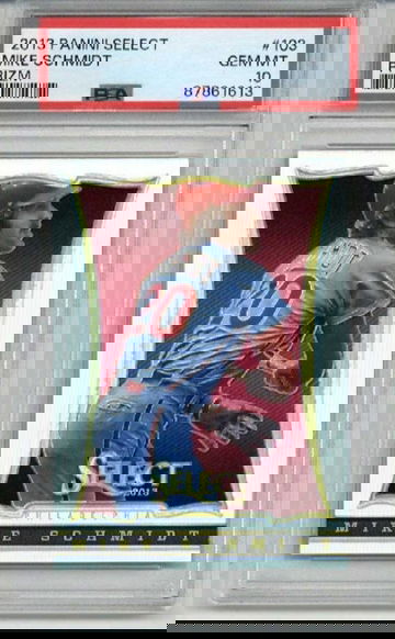 2013 PANINI SELECT PRIZM #103 MIKE SCHMIDT CARD PHILLIES PSA 10 LOW POP