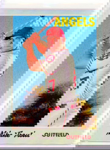 2019 Topps Heritage #485 Mike Trout Chrome Refractor