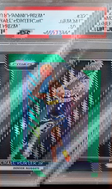 2018 Prizm Green Michael Porter Jr PSA 10