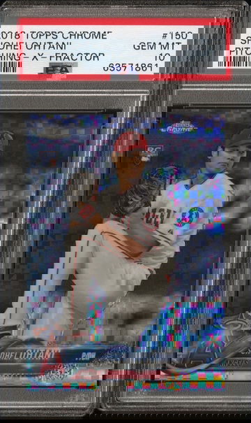 2018 Topps Shohei Ohtani XFractor Pitching 700 PSA 10