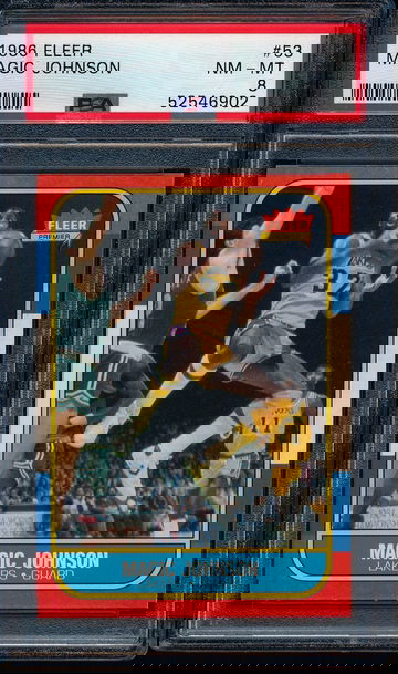 1986 Fleer Magic Johnson PSA 8 NM-MT