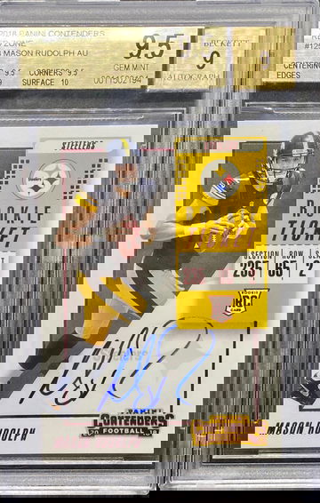 2018 Contenders Red Zone Mason Rudolph Auto BGS 9.5/9