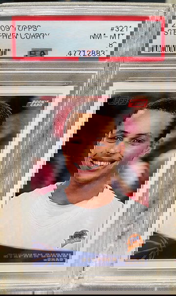 2009 Stephen Curry Topps Rookie PSA 8 