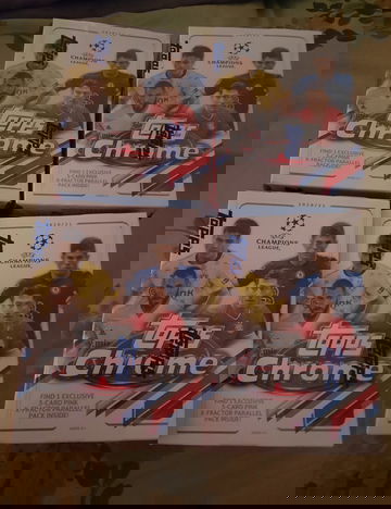 2021 Topps Chrome uefa Champions League Blaster Box Lot of 4