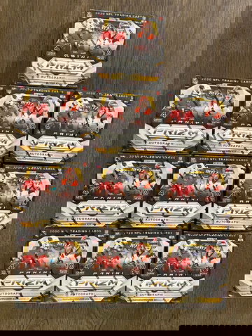 Qty 10 2020 Prizm Football Walmart Megas 