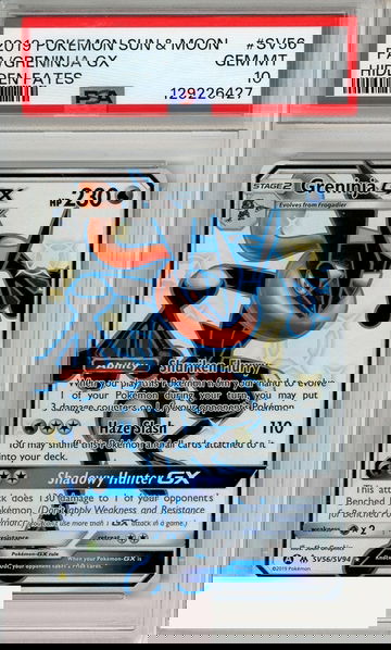 2019 POKEMON SUN MOON HIDDEN FATES FA GRENINJA GX #SV56 PSA 10