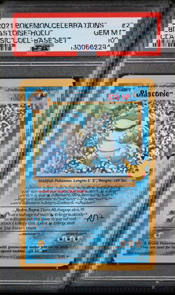 2021 Pokemon Celebrations Classic Collection Base Set Holo Blastoise #2 PSA 10