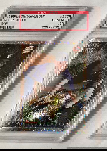 1995 BOWMAN GOLD  DEREK JETER (FOIL) #229 GEM-MT 10