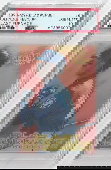 PSA 10 GEM MINT 1997 METAL UNIVERSE KEN GRIFFEY JR BLAST FURNACE #6