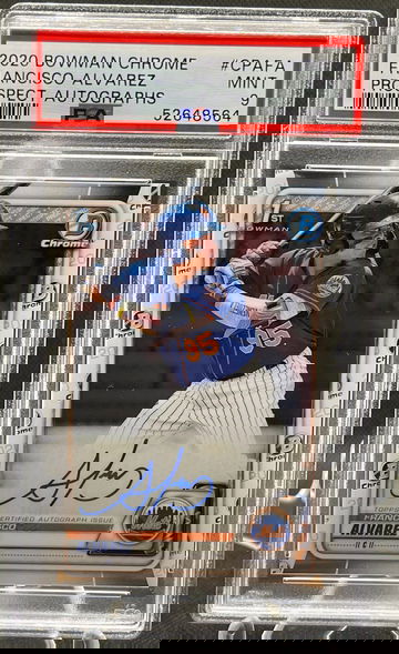 2020 Bowman Chrome Prospects Francisco Alvarez Auto RC #CPAFA PSA 9