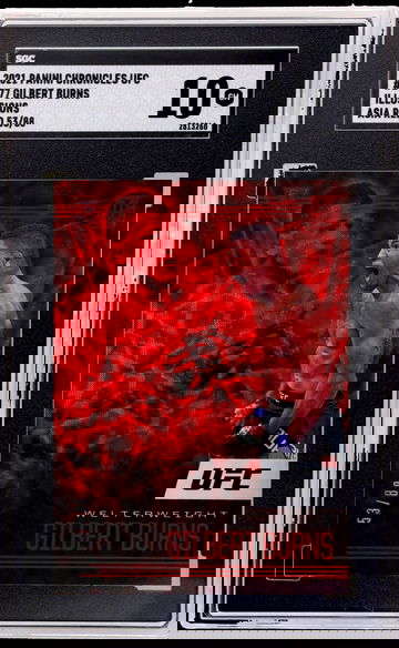 2021 Panini Chronicles UFC Illusions Asia Red Gilbert Burns #177 RC /88 SGC 10