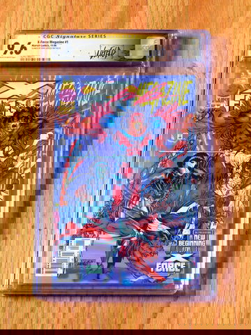  X-FORCE MEGAZINE #1 CGC SS 9.6 1996 Signature Series signed Rob Liefeld POP 3