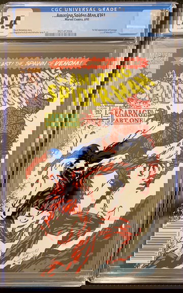 Amazing Spider-Man #361 CGC 9.4 Newsstand Edition (1st Appearance of CARNAGE)