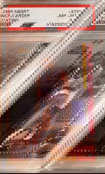 1998 Topps Finest Vince Carter Rookie with coating