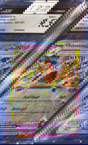 2024 Pokémon Palossand ex Surging Sparks 091/191 CGC 9.5 Mint+