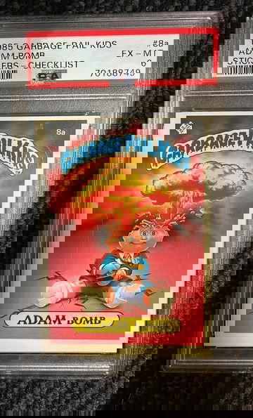 1985 Garbage Pail Kids Adam Bomb Stickers PSA 6