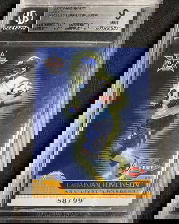 2001 LaDainian Tomlinson Vanguard Rookie Gold /99 SP RC BGS 9