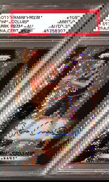 2017-18 Panini Prizm John Collins Fast Break Auto PSA 9 Auto 10