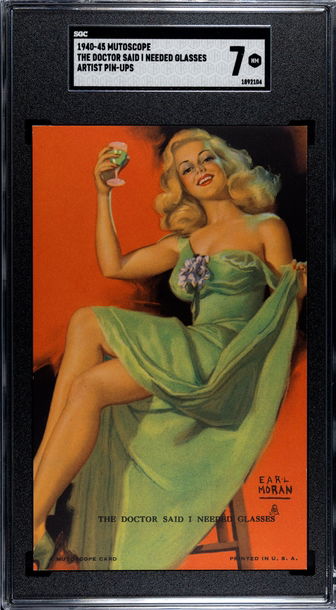 1940-45 Mutoscope Artist Pin-ups The Doctor Said I Needed Glasses SGC 7 NM