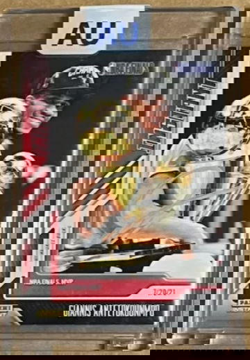 2020-21 Panini Instant Final MVP Giannis Antetokounmpo NBA CHAMP AUTO Autograph BAS COA