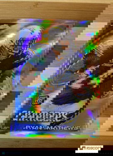 2010 Topps Chrome Refractors  Chargers Football Card #C140 Ryan Mathews