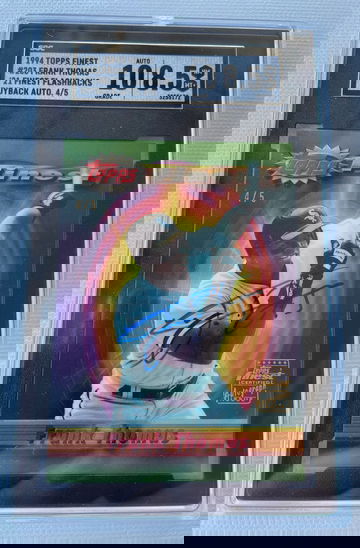 2021 Finest Flashbacks 1994 Buyback Auto Frank Thomas /5 SGC 