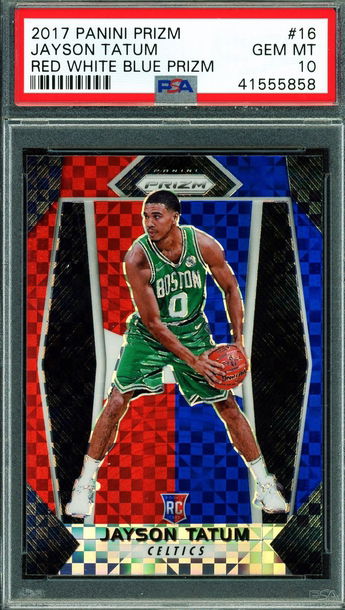 2017 Prizm Jayson Tatum Red White Blue Rookie