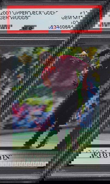 2001 Upper Deck Golf Tiger Woods #1 RC Rookie PSA 10 Gem Mint