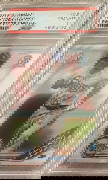 2019 bowman chroMe wander Franco prospects bcp100 psa 10 gem mint 