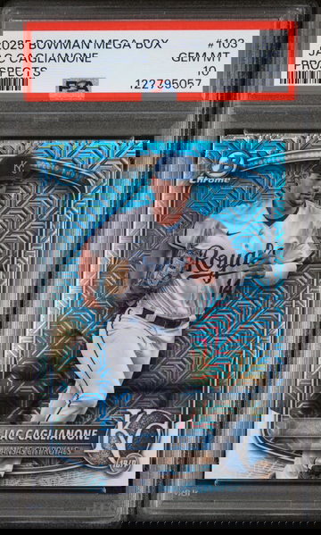 2025 Bowman Chrome Mega Box Mojo Refractor Jac Caglianone #BCP-103 PSA 10