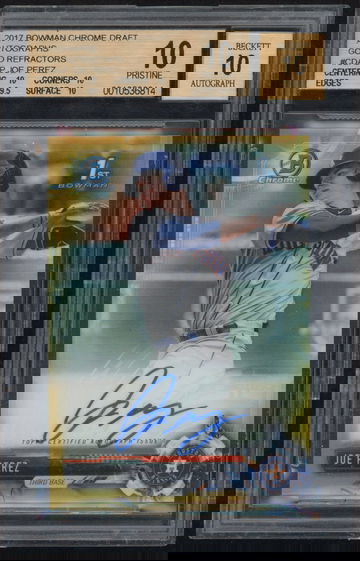 2017 Bowman Chrome Draft Joe Perez Gold auto BGS10/10