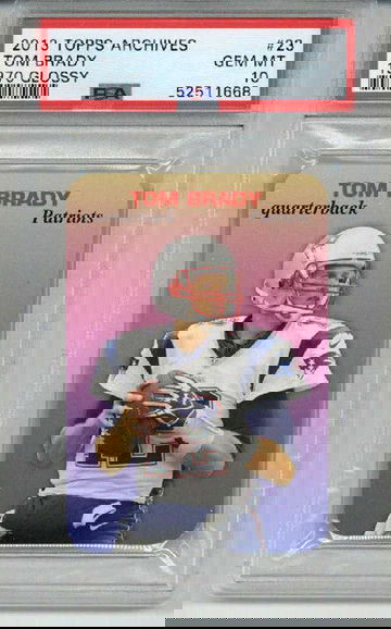 2013 TOPPS ARCHIVES 1970 GLOSSY #23 TOM BRADY CARD NEW ENGLAND PATRIOTS PSA 10