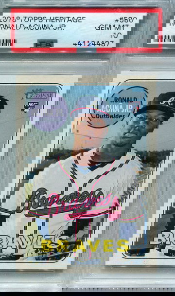 Ronald acuna Heritage Rookie PSA 10