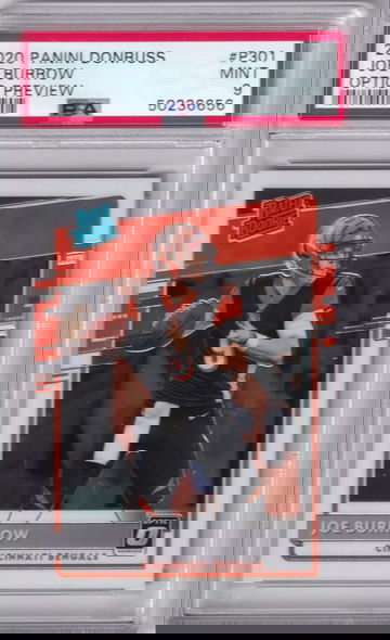 2020 Panini Donruss Joe Burrow Optic Preview Base Fanatics Exclusive P301 PSA 9