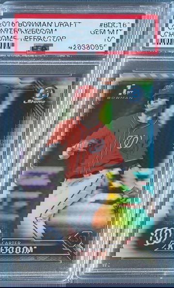 2016 Bowman Draft Carter Kieboom #BDC-16 Chrome Refractor PSA 10