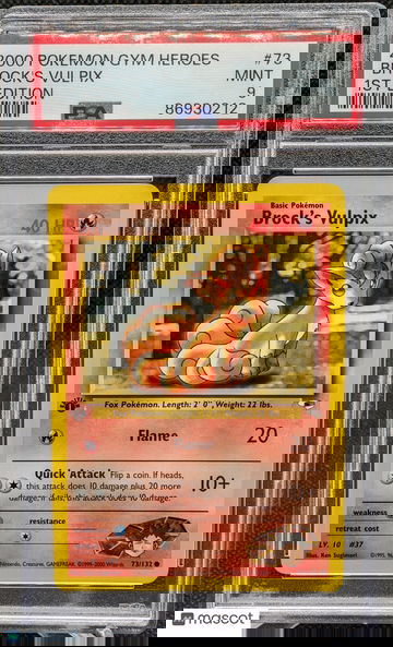 2000 Pokemon Gym Heroes Brock's Vulpix #73 1st Edition PSA 9