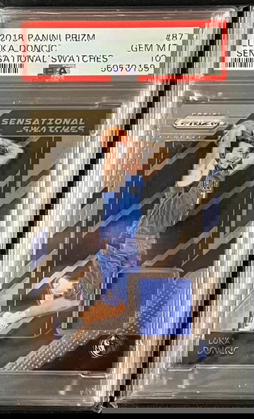 2018 Prizm Luka Doncic Sensational Swatches Patch RC Rookie PSA 10