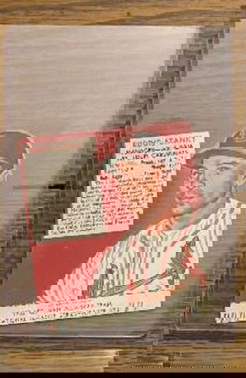 1952 Red Man Allstar Team #23 Eddie Stanky with Tab Ex 