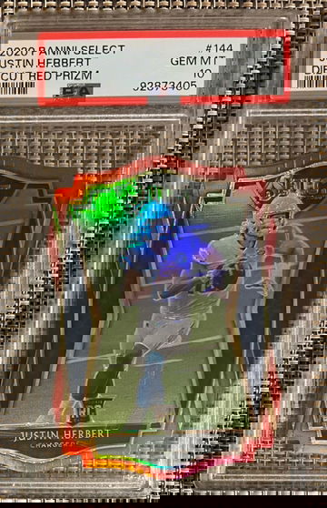 2020 Panini Select Justin Herbert RC Die-Cut Red Prizm PSA 10 💎