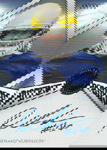 2013 Press Pass Fanfare Denard Robinson #PP-DR Silver Auto 66/99