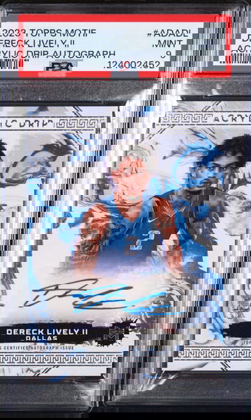 2023 Topps Motif Acrylic Drip Autographs Dereck Lively II #ADADL PSA 9