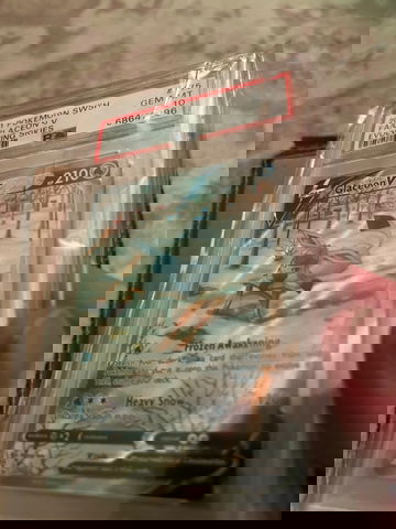 2021 POKEMON SWSH FA/GLACEON V EVOLVING SKIES psa10