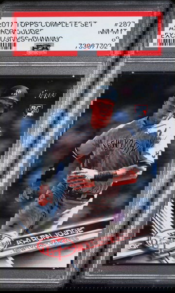 2017 Topps Complete Set Running Retail Variation Aaron Judge #287 PSA 8